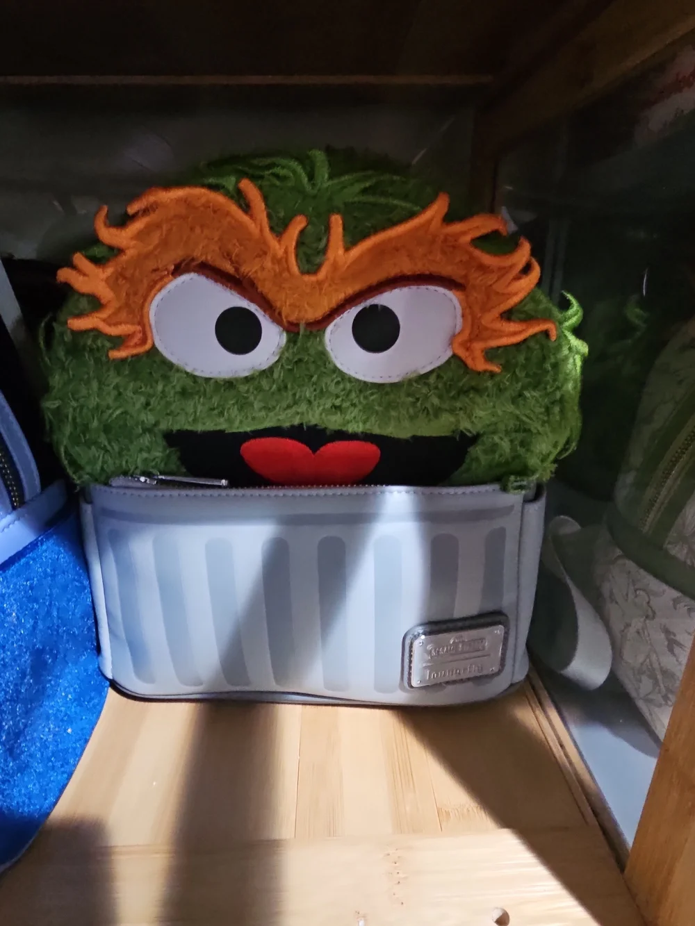 Oscar the Grouch Plush Kids Crossbody Bag - Green